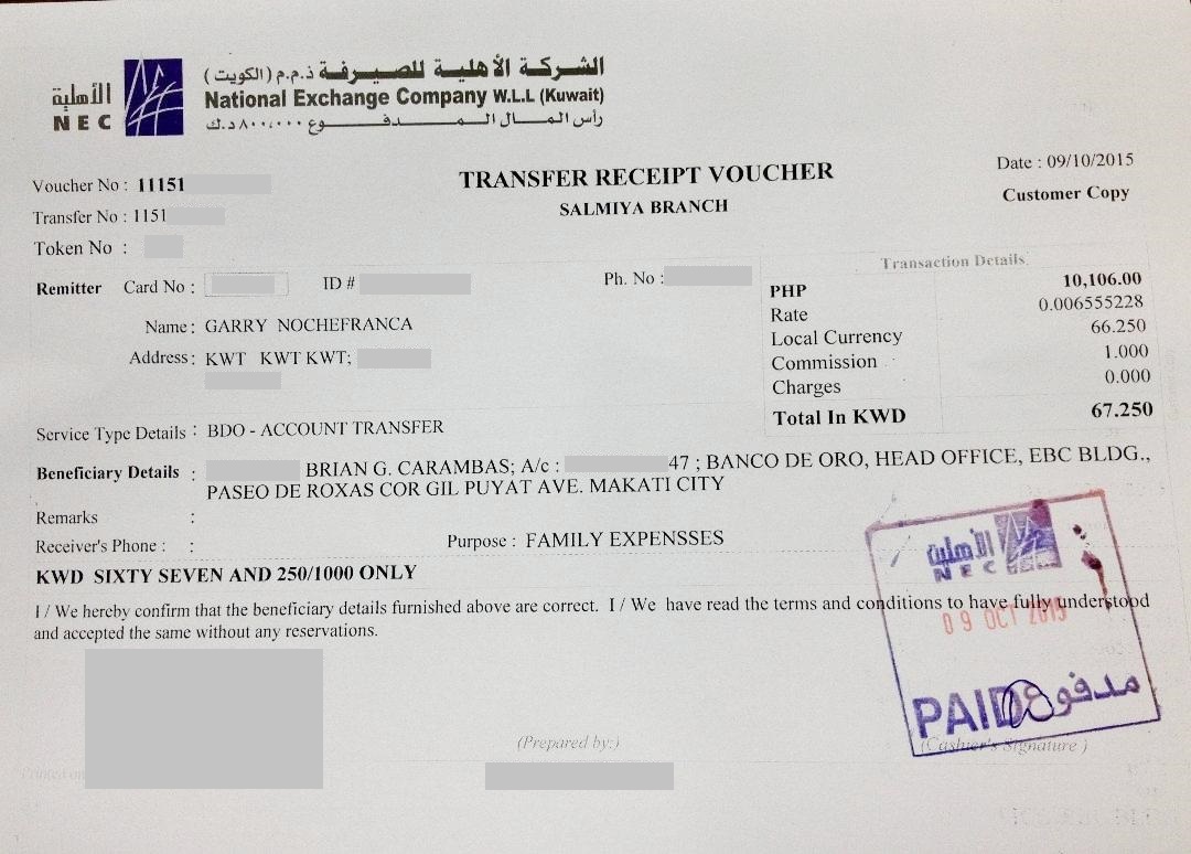 vidlens deposit slip